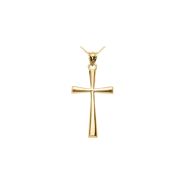 Gold Boutique Cross Pendant Necklace in 9ct Gold - GB61732Y