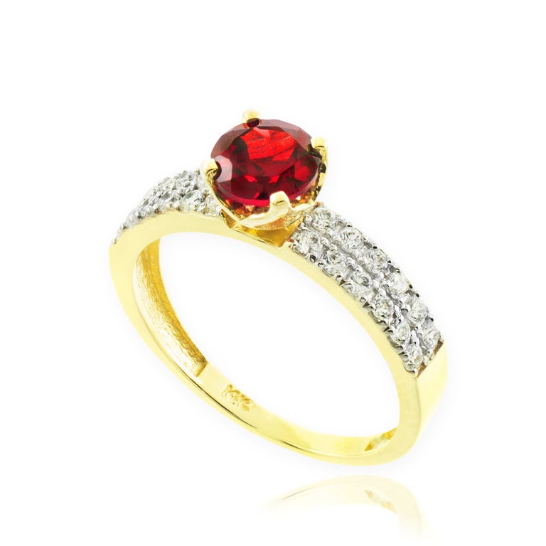 Gold Boutique 0.48ct Ruby & Diamond Engagement Ring in 9ct Gold - GB56511Y