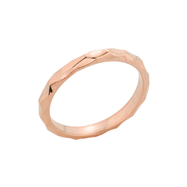 Gold Boutique Hammered Toe Ring in 9ct Rose Gold - GB57735R