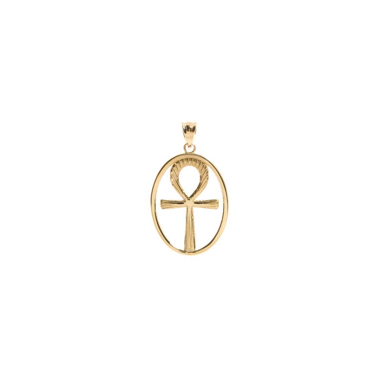 Gold Boutique Egyptian Cross Pendant Necklace in 9ct Gold - GB58628Y